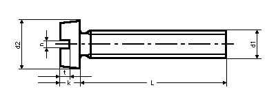 圆头一字槽机螺钉DIN84 4.8级   蓝白锌