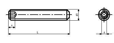 内六角平端紧定螺钉DIN913   碳钢 本色