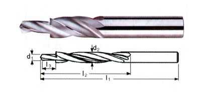 硬质合金阶梯麻花钻头(螺丝头)