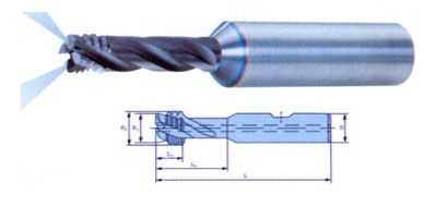 TICN涂层硬质合金公制螺纹铣钻
