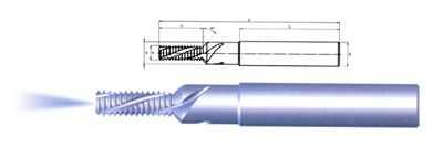 TICN涂层硬质合金公制螺纹铣钻